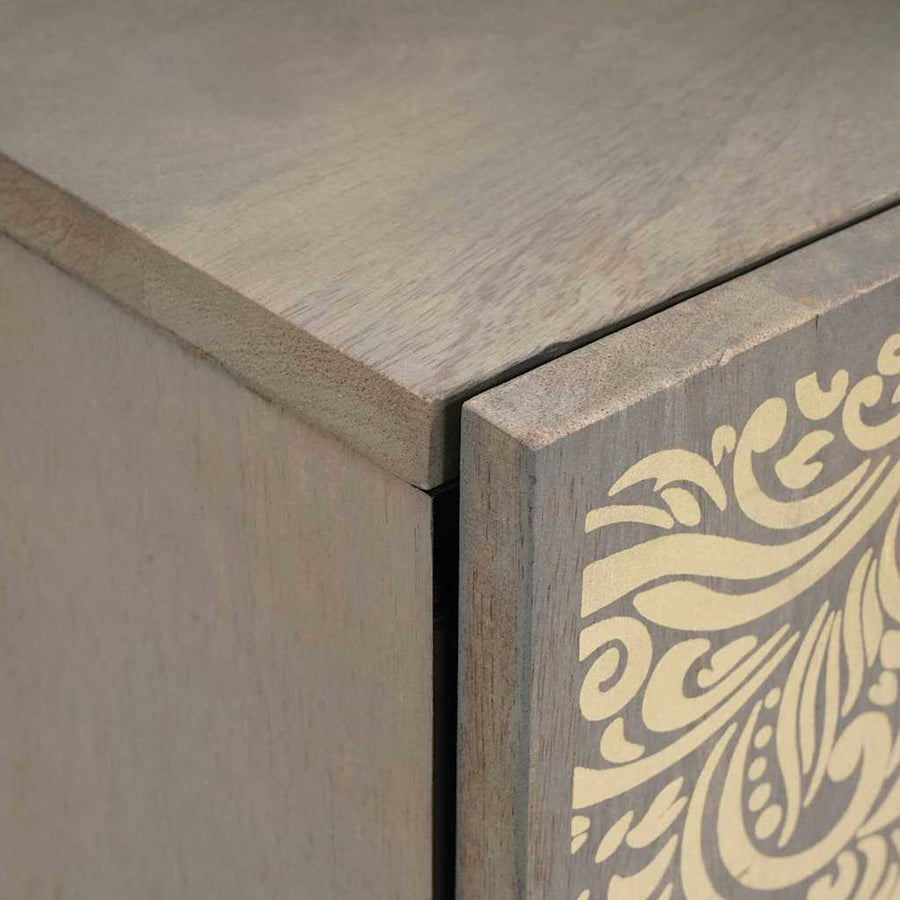 Wandkast met opslag Grijs 38 x 33 x 48 cm Massief Mango Hout