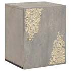 Wall cabinet with storage Grey 38 x 33 x 48 cm Solid Mango Wood