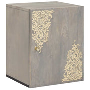 Wandkast 38x33x48 cm massief mangohout grijs
