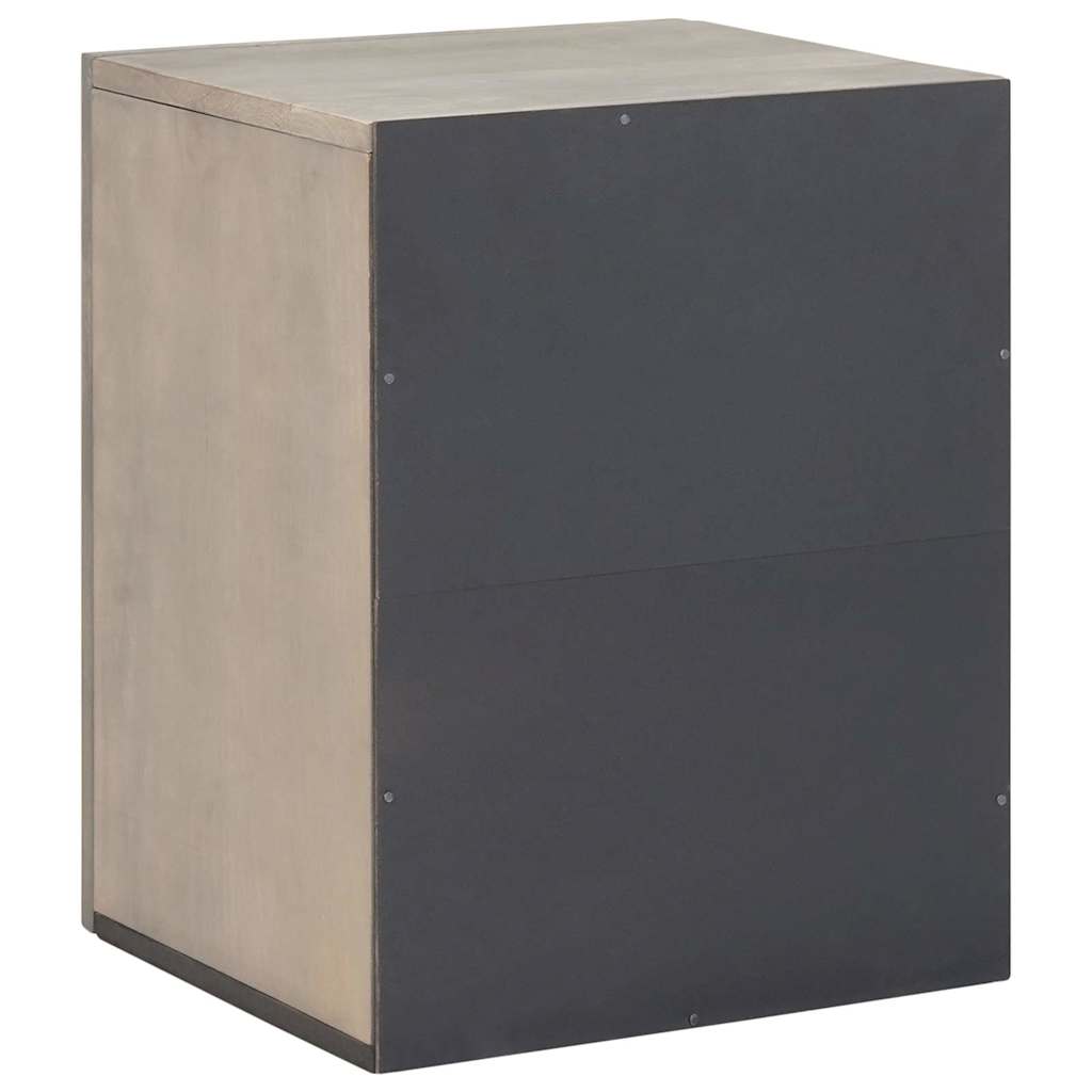 Wandkast met opslag Grijs 38 x 33 x 48 cm Massief Mango Hout