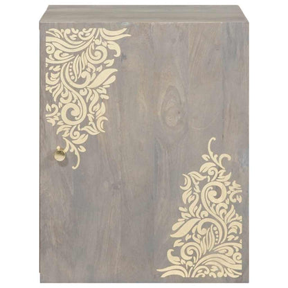 Wandkast met opslag Grijs 38 x 33 x 48 cm Massief Mango Hout