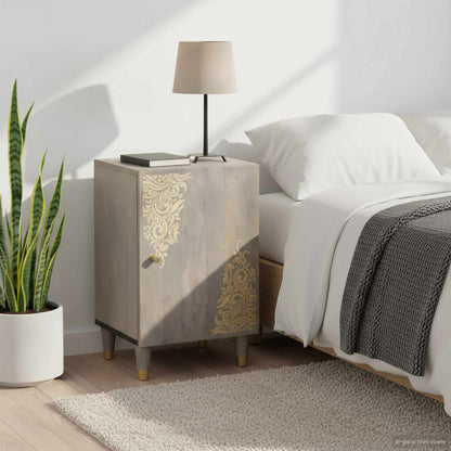 Badkamerkast Grijs 38 x 33 x 58 cm Massief Mango Hout