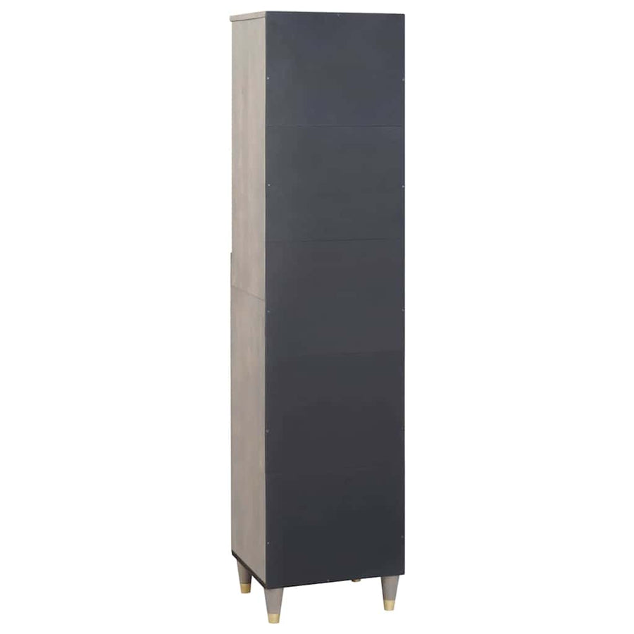 Badkamerkast met lade Grijs 38 x 33 x 160 cm Massief Mango Hout