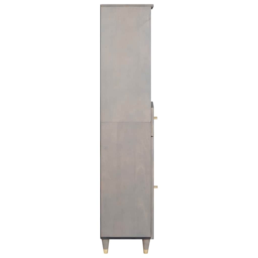 Badkamerkast met lade Grijs 38 x 33 x 160 cm Massief Mango Hout
