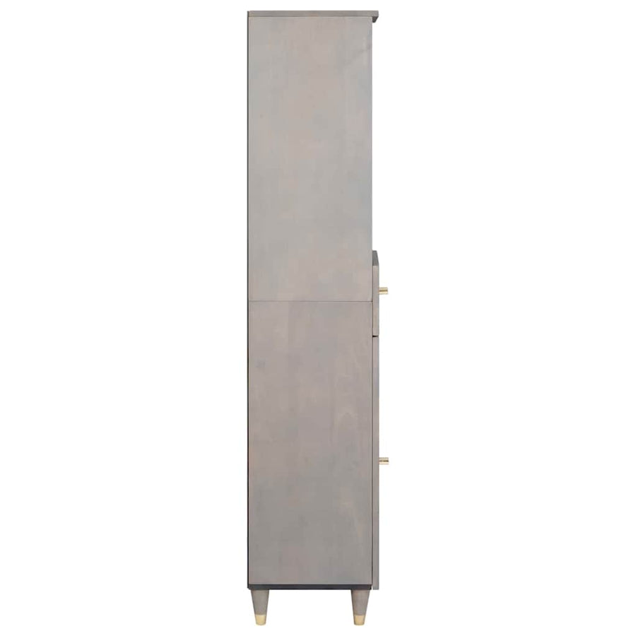 Badkamerkast met lade Grijs 38 x 33 x 160 cm Massief Mango Hout