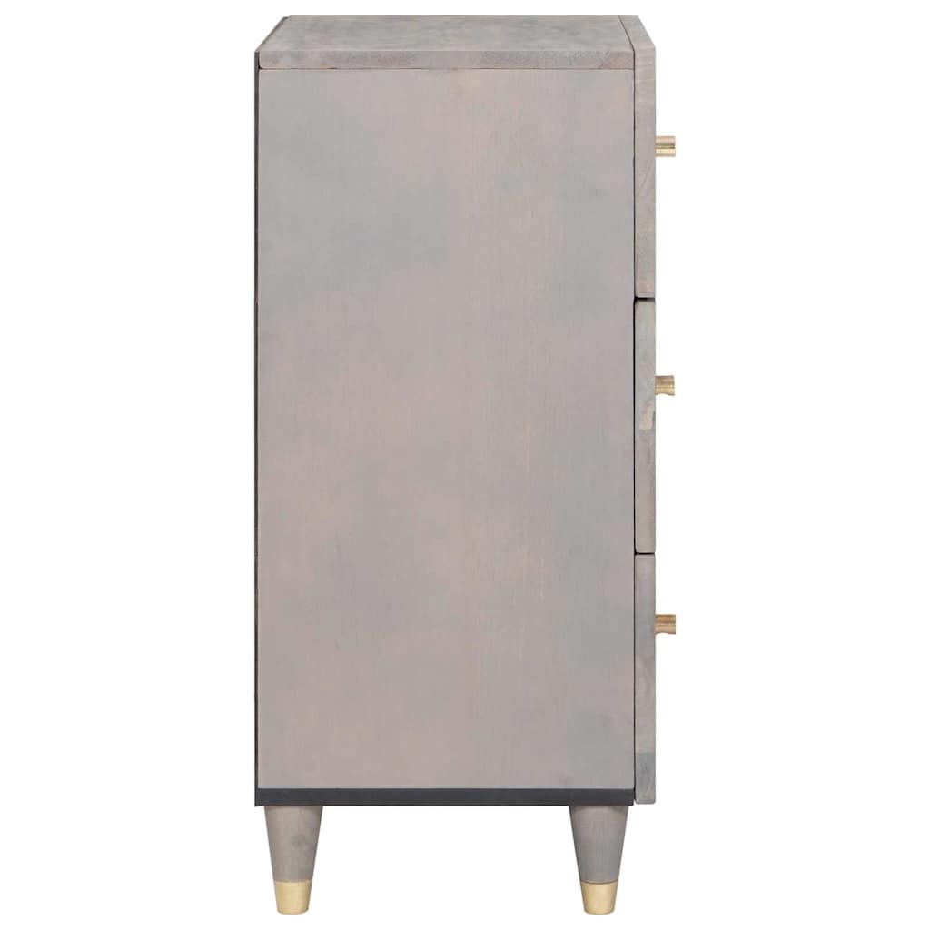 Dressoir Grijs en Goud 40 x 33 x 75 cm Massief Mango Hout
