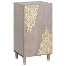 Dressoir Grijs en Goud 40 x 33 x 75 cm Massief Mango Hout