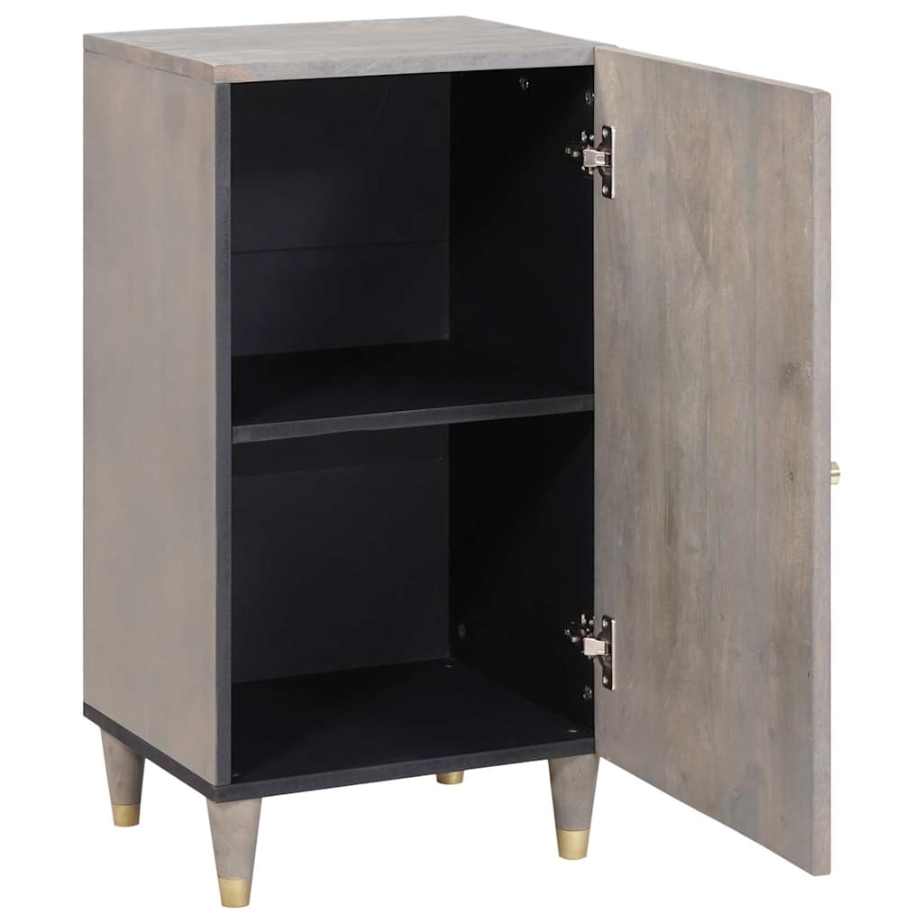Dressoir Grijs en Goud 40 x 33 x 75 cm Massief Mango Hout
