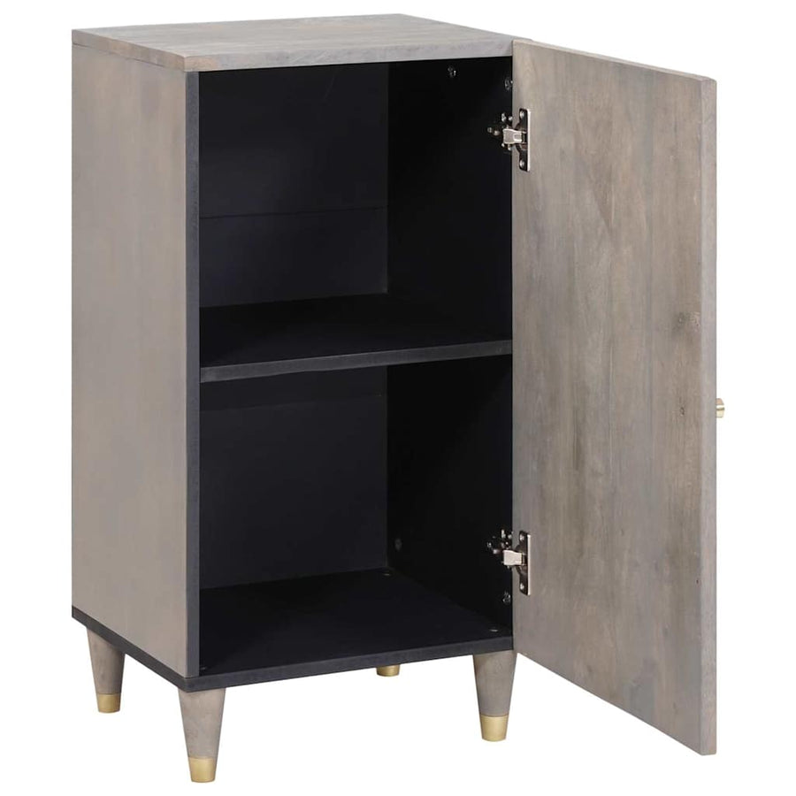 Dressoir Grijs en Goud 40 x 33 x 75 cm Massief Mango Hout