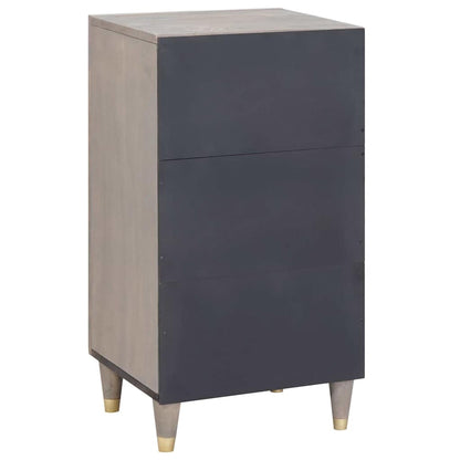 Dressoir Grijs en Goud 40 x 33 x 75 cm Massief Mango Hout
