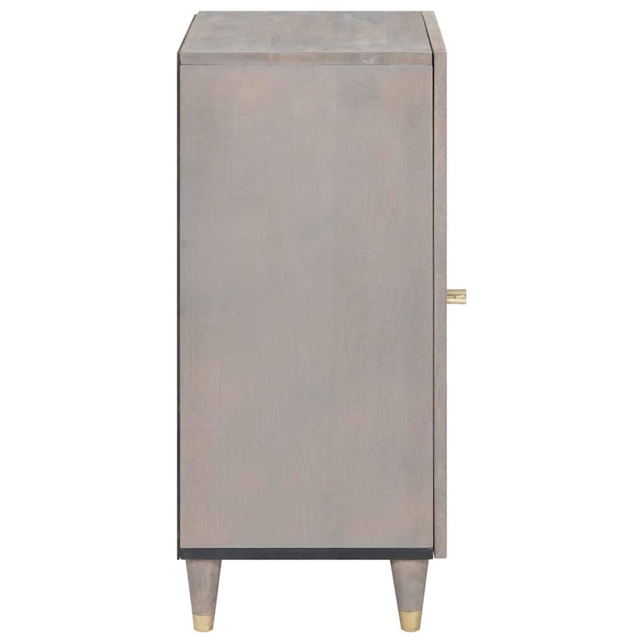 Dressoir Grijs en Goud 40 x 33 x 75 cm Massief Mango Hout