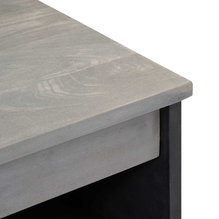 Dressoir Grijs en Goud 60 x 33 x 75 cm Massief Mango Hout