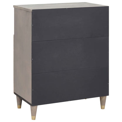 Dressoir Grijs en Goud 60 x 33 x 75 cm Massief Mango Hout