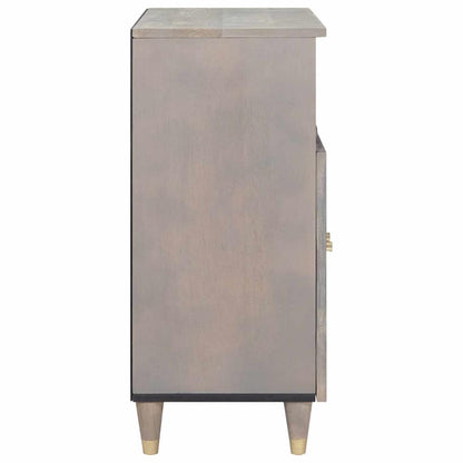 Dressoir Grijs en Goud 60 x 33 x 75 cm Massief Mango Hout