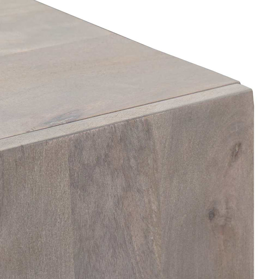 Hoge kast Grijs en Goud 40 x 33 x 110 cm Massief Mango Hout