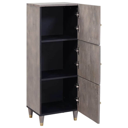 Hoge kast Grijs en Goud 40 x 33 x 110 cm Massief Mango Hout