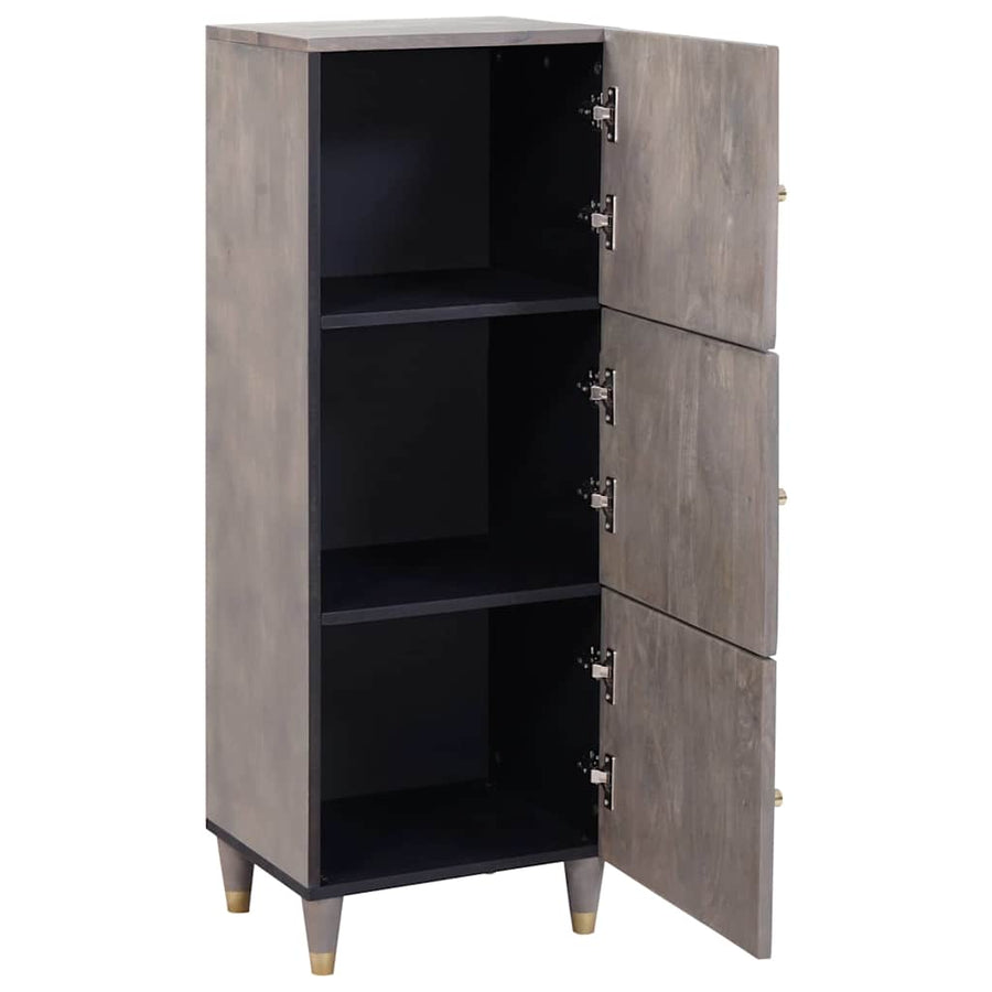 Hoge kast Grijs en Goud 40 x 33 x 110 cm Massief Mango Hout