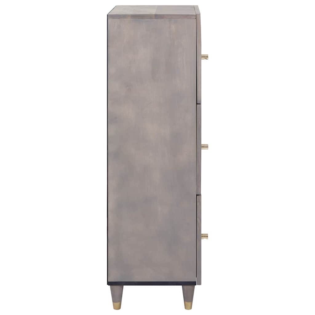 Hoge kast Grijs en Goud 40 x 33 x 110 cm Massief Mango Hout