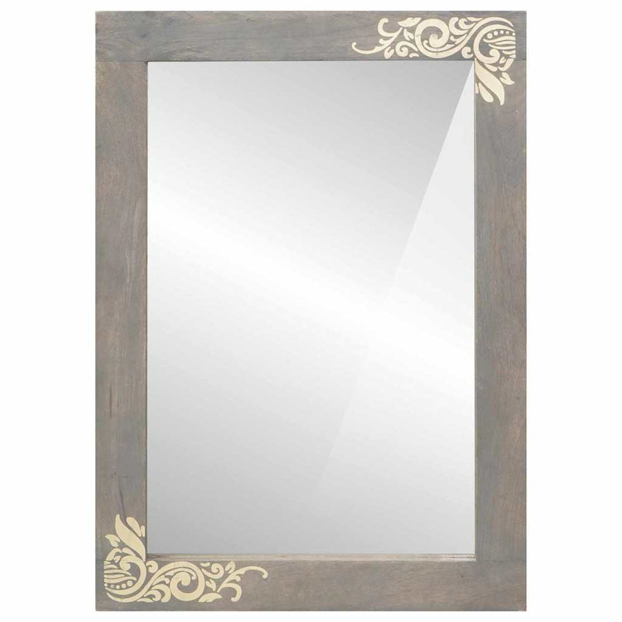 Badkamer Spiegel met spiegel Grijs 70 x 50 x 2,5 cm