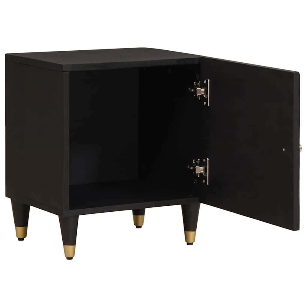 Nachtkastje met Deur 2 pcs Zwart 40 x 33 x 46 cm
