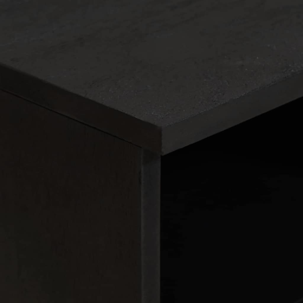 TV-kast met lade Zwart 70 x 33 x 46 cm Massief Mango Hout