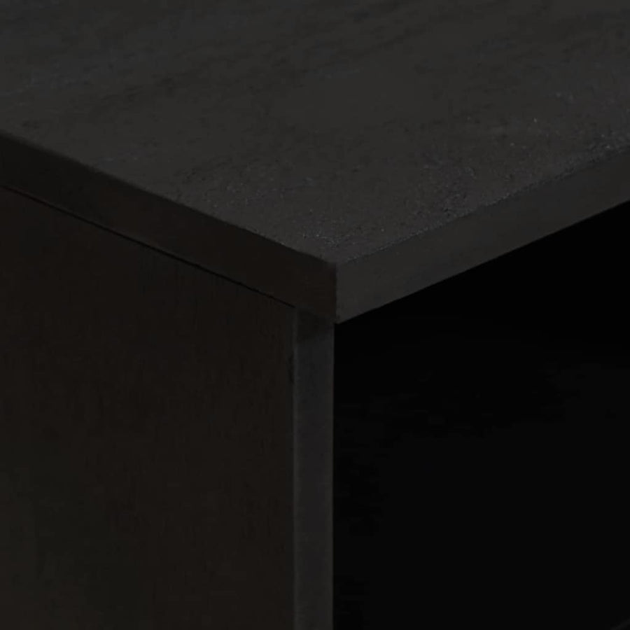 TV-kast met lade Zwart 70 x 33 x 46 cm Massief Mango Hout