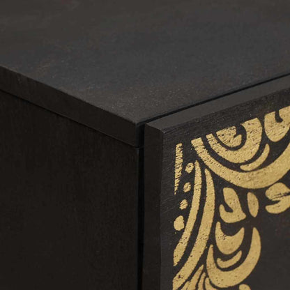 Dressoir Zwart 60 x 33 x 75 cm Massief Mango Hout