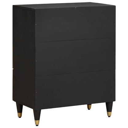 Dressoir Zwart 60 x 33 x 75 cm Massief Mango Hout
