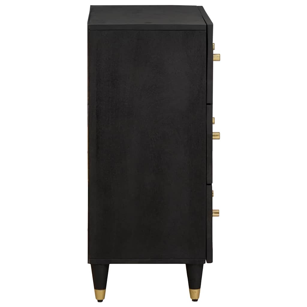 Dressoir Zwart 60 x 33 x 75 cm Massief Mango Hout