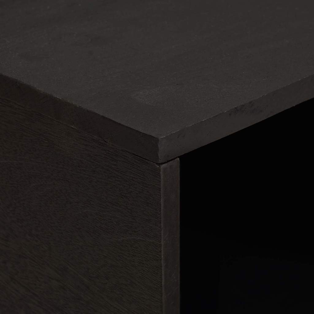 Salontafel Zwart 80 x 50 x 40 cm Massief Mango Hout