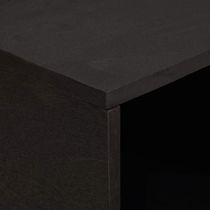 Salontafel Zwart 80 x 50 x 40 cm Massief Mango Hout