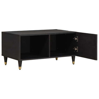 Salontafel Zwart 80 x 50 x 40 cm Massief Mango Hout