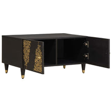 Salontafel Zwart 80 x 50 x 40 cm Massief Mango Hout