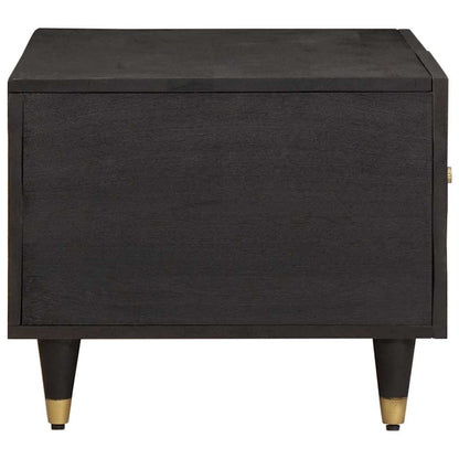Salontafel Zwart 80 x 50 x 40 cm Massief Mango Hout