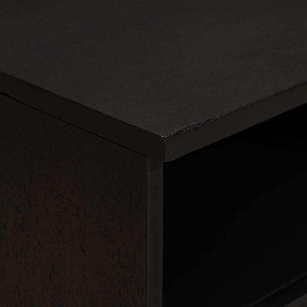Nachtkastje met lade Zwart 40 x 33 x 46 cm Massief Mango Hout