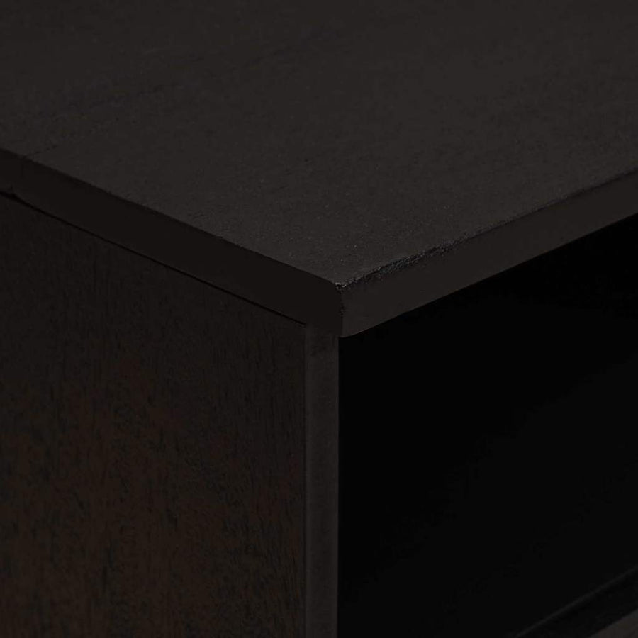 Nachtkastje 2 pcs Zwart 40 x 33 x 46 cm Massief Mango Hout