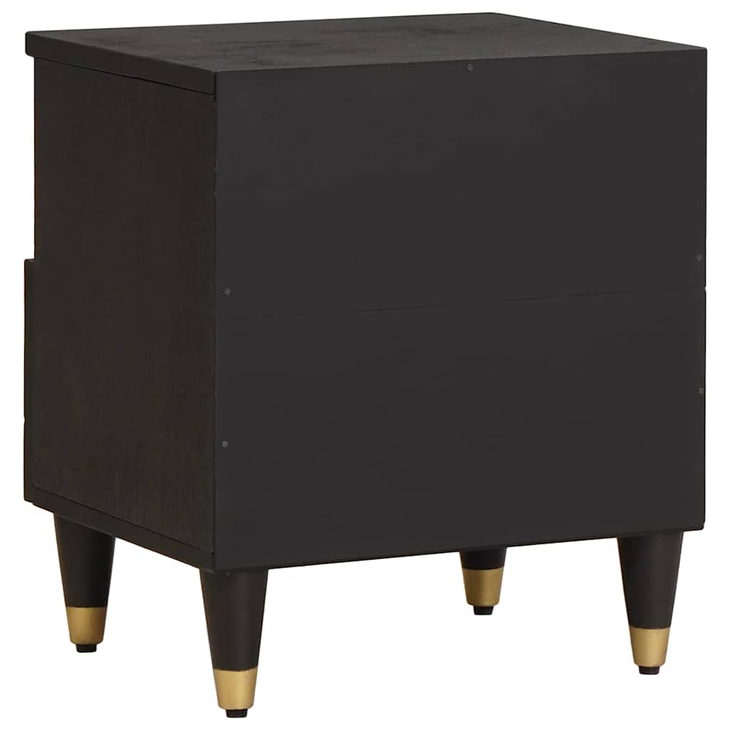 Nachtkastje 2 pcs Zwart 40 x 33 x 46 cm Massief Mango Hout
