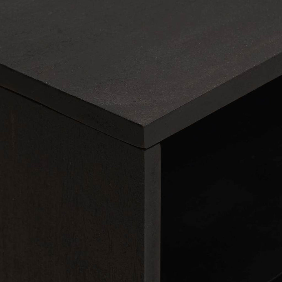 Nachtkastje met lade Zwart 50 x 33 x 62 cm Massief Mango Hout