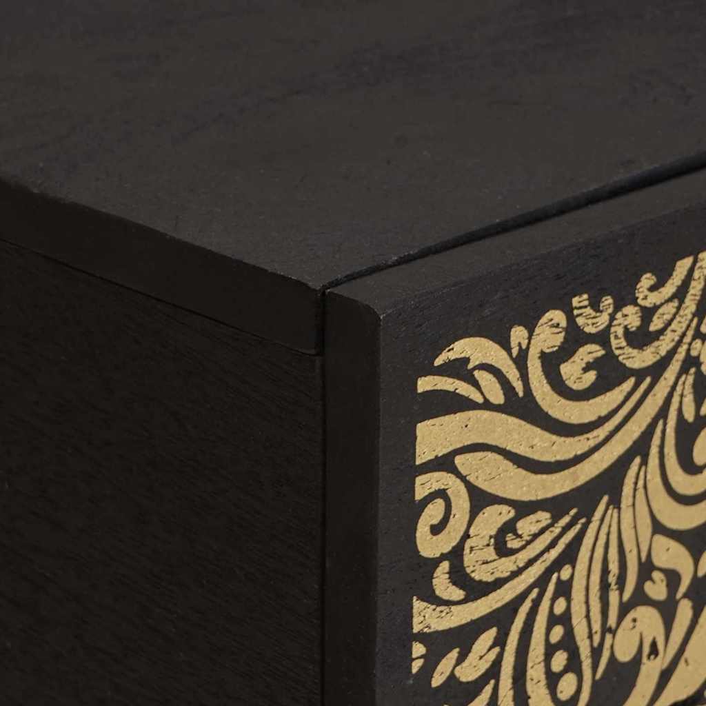 Salontafel Zwart 100 x 54 x 40 cm Massief Mango Hout