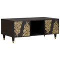 Salontafel Zwart 100 x 54 x 40 cm Massief Mango Hout