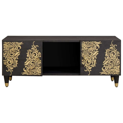 Salontafel Zwart 100 x 54 x 40 cm Massief Mango Hout