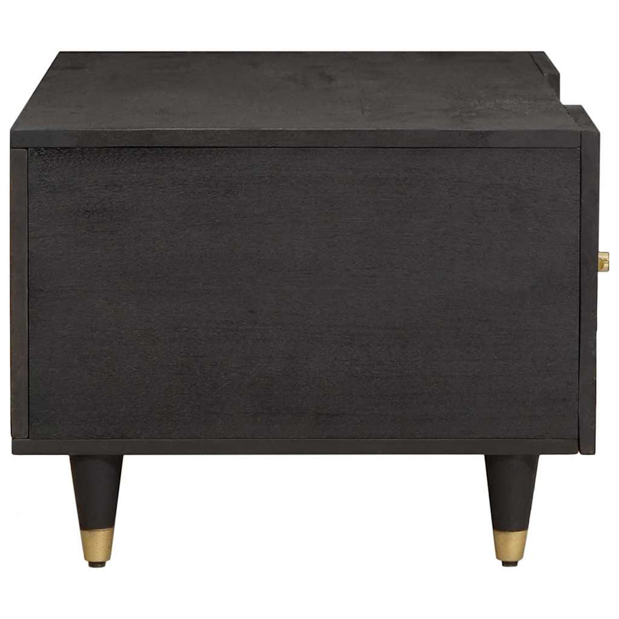 Salontafel Zwart 100 x 54 x 40 cm Massief Mango Hout