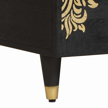 Salontafel met lade Zwart 80 x 54 x 40 cm Massief Mango Hout