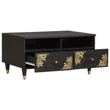 Salontafel met lade Zwart 80 x 54 x 40 cm Massief Mango Hout