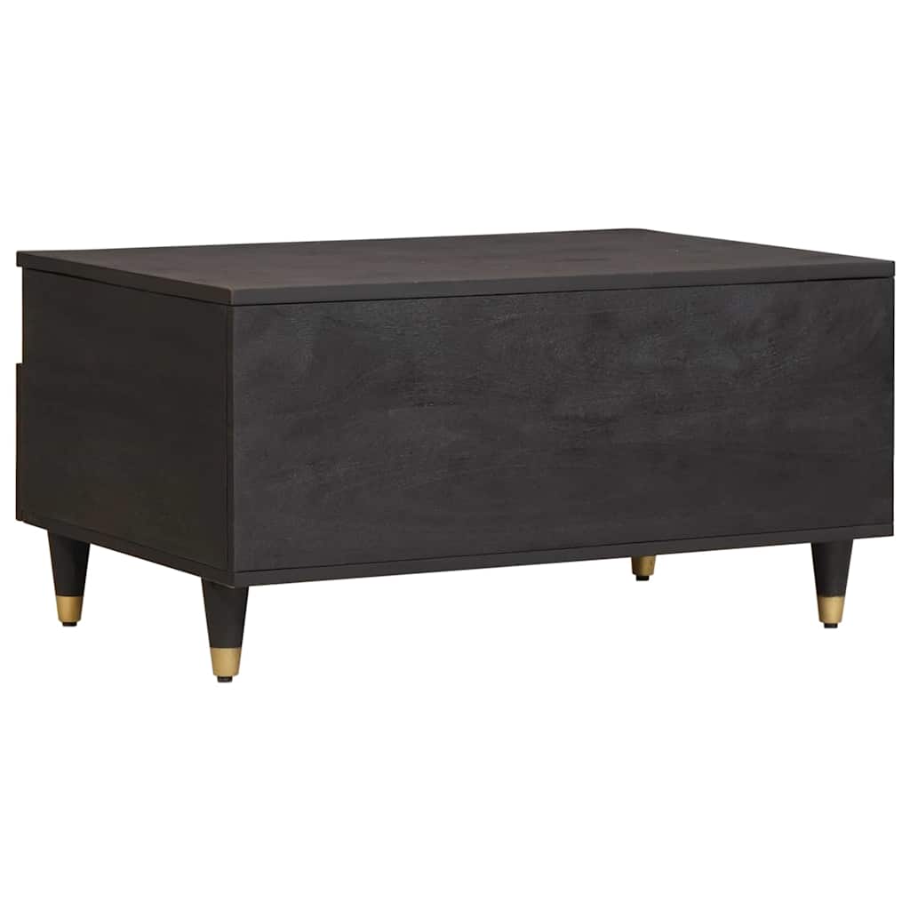 Salontafel met lade Zwart 80 x 54 x 40 cm Massief Mango Hout
