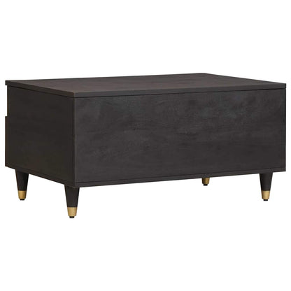 Salontafel met lade Zwart 80 x 54 x 40 cm Massief Mango Hout