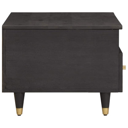 Salontafel met lade Zwart 80 x 54 x 40 cm Massief Mango Hout