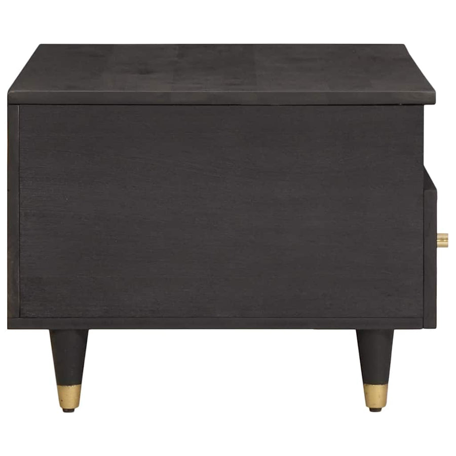 Salontafel met lade Zwart 80 x 54 x 40 cm Massief Mango Hout