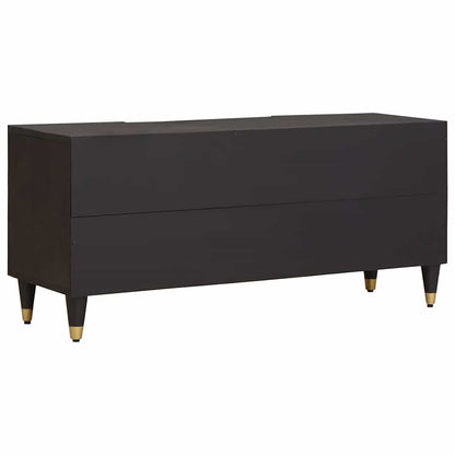 TV-kast met lade Zwart 105 x 33 x 46 cm Massief Mango Hout