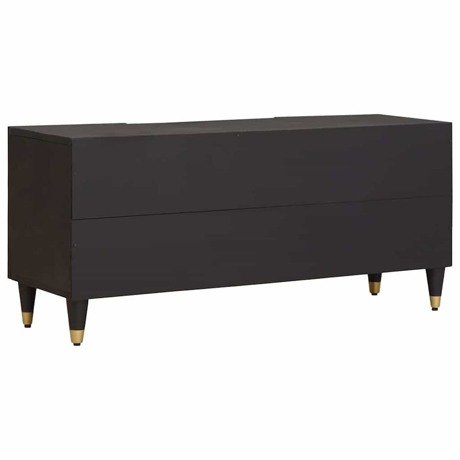 TV-kast met lade Zwart 105 x 33 x 46 cm Massief Mango Hout